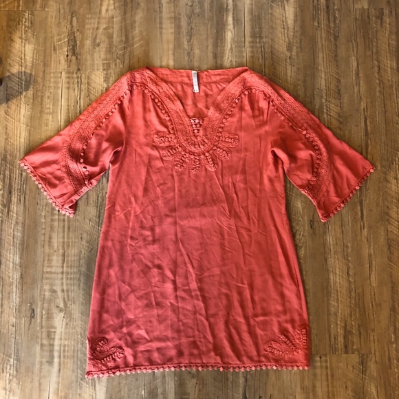 Boho Tunic Dress with Lace | M - Picture 5 of 8